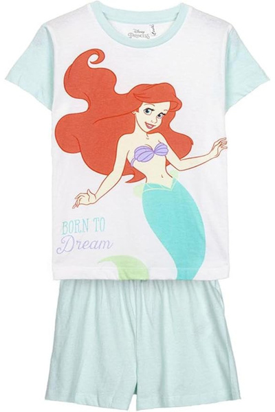 Disney Καλοκαιρινές πυτζάμες, κοντά μανίκια, βαμβακερές, Η Μικρή Γοργόνα