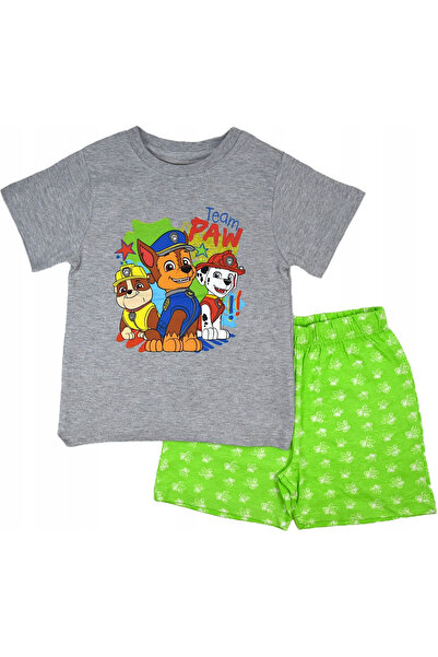 PAW PATROL Καλοκαιρινές πυτζάμες με κοντά μανίκια, βαμβακερές, Ομάδα