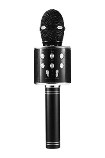 Subzero Karaoke Mikrofon Bluetooth Kablosuz Hoparlörlü Mikrofon Işıklı USB AUX Destekli Şarjlı