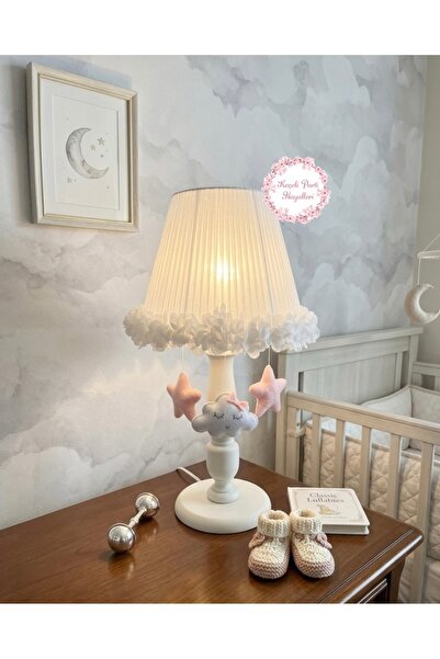 Keçeli parti hayalleri Baby Children's Room Lampshade Cloud Light Pink Star