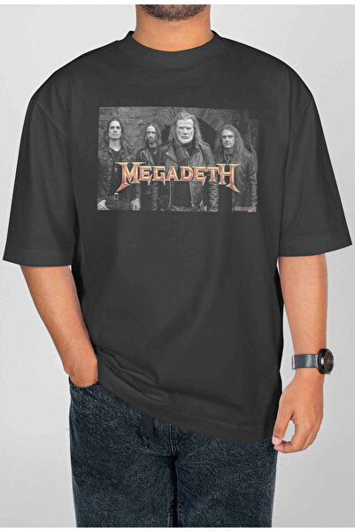 buzagi tasarım ürünleri Megadeth Digital Print Oversize Unisex T-Shirt