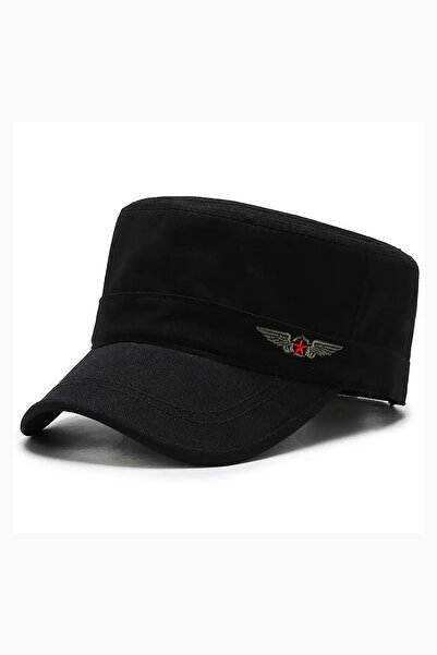 Giraffe Kızıl Yıldız Army Kamuflaj Kastro Şapka Unisex Erkek/Kadın (Arkası Ay...
