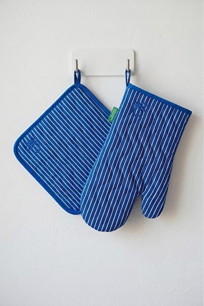 United Colors of Benetton Be-28454-Bl 100% Cotton Blue Striped 17*30 Cm-20*20...