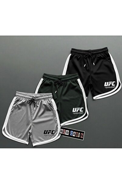 NewCabin Νέα σεζόν Μαύρο-Γκρι-Κόκκινο ύφασμα κηρήθρας 3 τεμαχίων UFC με στάμπ...