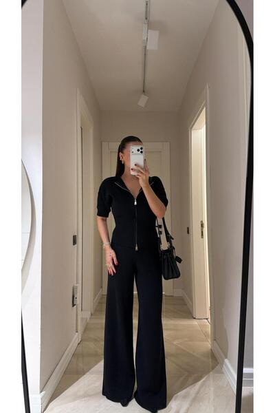 LADY SHOPPING AZELİA Çift Fermuarlı Triko Takım