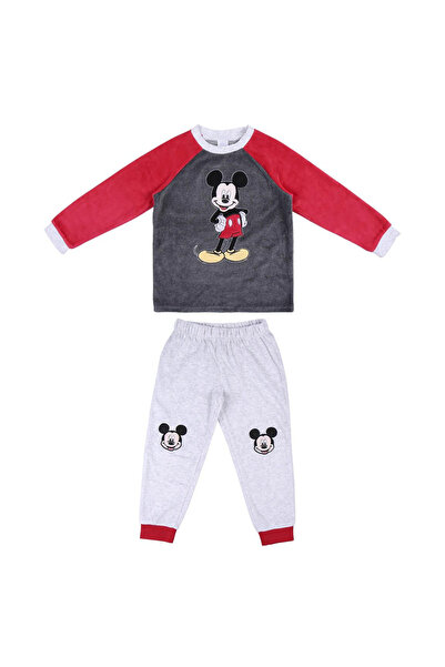 Disney Mickey Mouse Happy Mickey Long Sleeve Velour Pajamas
