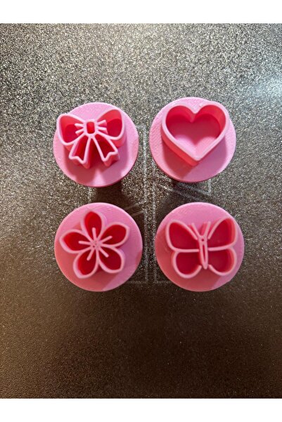 CESTOPİENO Printing Set Butterfly, Daisy, Ribbon, Heart Dough Sculpting /Cook...