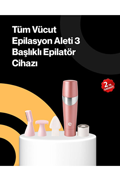 Mey İthalat® Yüz Tüyleri İçin Özel Başlıklı Pembe Epilatör