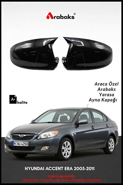 Arabaks HYUNDAI ACCENT ERA 2005-2011 Yarasa Ayna Kapağı 2'li Takım (BATMAN Tİ...
