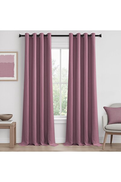 OEM Opaque curtain with eyelets, thermal-insulating, light pink, 140X260 cm, ...