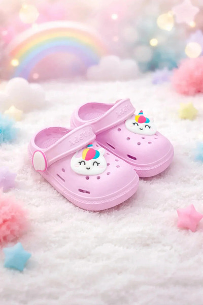 Calx Σανδάλια με ροζ μονόκερο για κορίτσια με αντιολισθητική σόλα