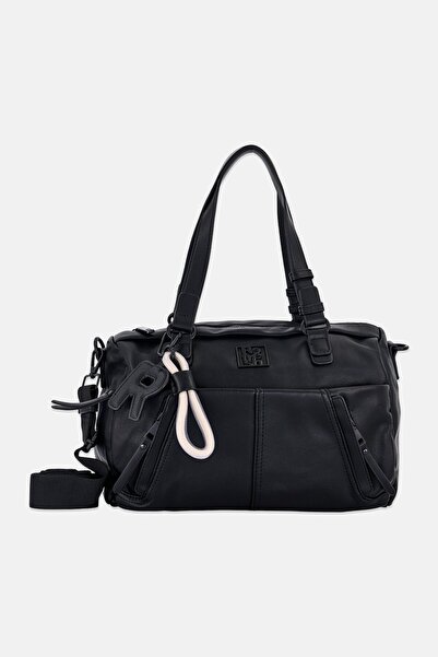 Refresh Women Brand Logo Handbag, Black
