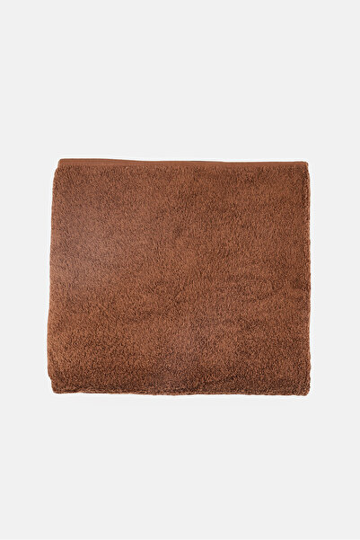COTTON HOME Textured Bath Towel, Brown