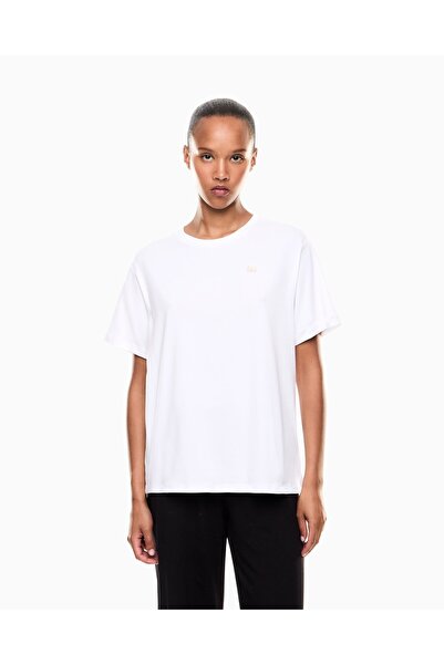 EA7 Γυναικείο βαμβακερό μπλουζάκι με στρογγυλή λαιμόκοψη και μεταλλική λεπτομ...