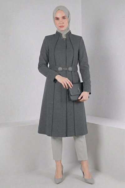 Alvina Judge Collar Buttoned Coat 90249