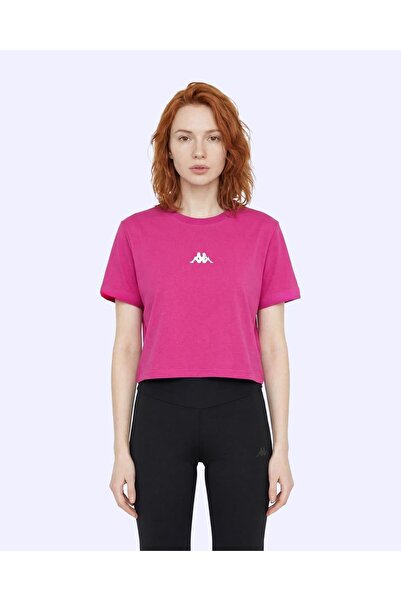 Kappa Khloe Tshirt Kadın Fuşya Pembe Slim Tişört