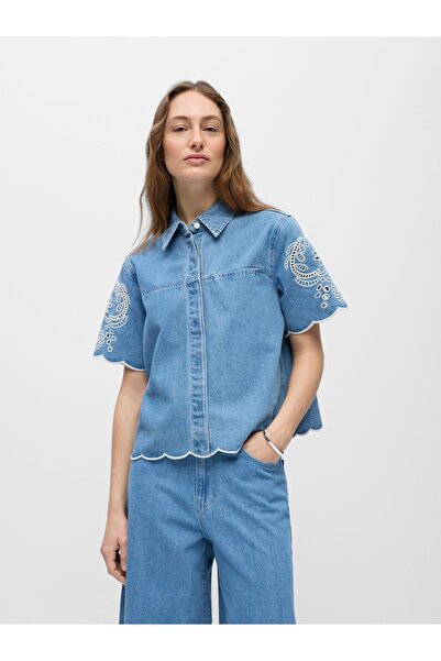 Object Jeanshemd Besticktes