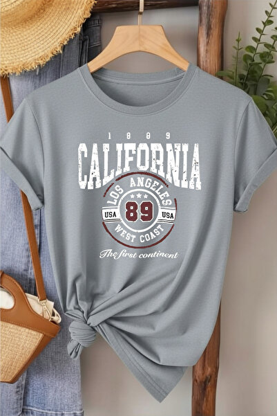 l'eivor Γυναικείο χακί μπλουζάκι California Printed