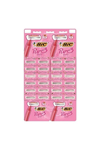 Bic Set 2 x 24 Aparate de Ras Pure 3 Lady, 3 Lame, Femei