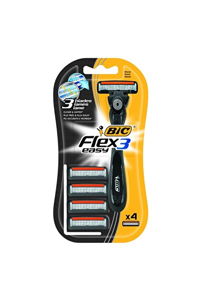 Bic Aparat de Ras Hybrid Flex 3, 3 Lame, Barbati, 4 Bucati