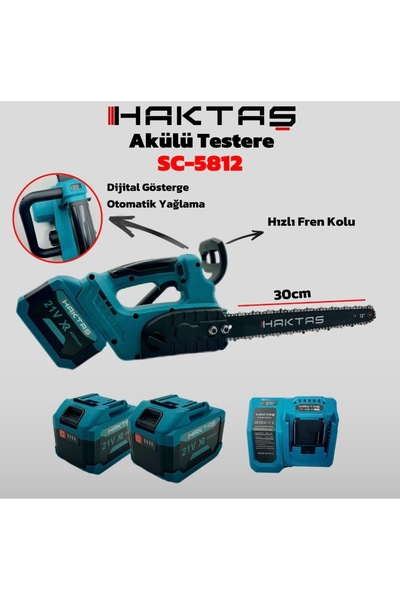 haktaş AKÜLÜ TESTERE 30cm