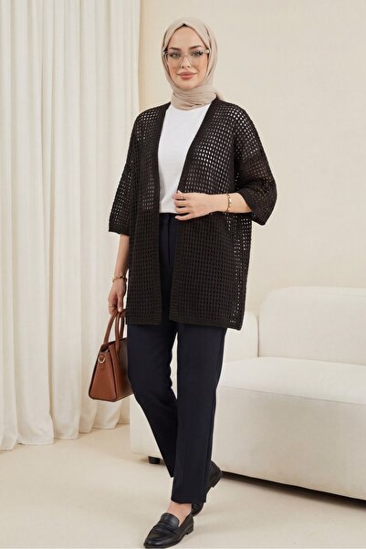 HİJABAYA Ζακέτα με μισό μανίκι με διάτρητο πλέγμα