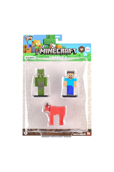 MINECRAFT 3D Toppeez 3'lü Figür Seti Seri-2 Model 3 PMI/MC2220