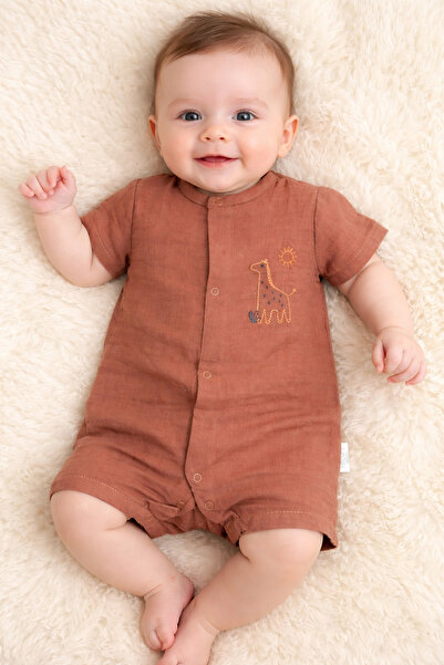 Necix's Baby Boy Summer Muslin Jumpsuit 0-6 Months 5513 5514