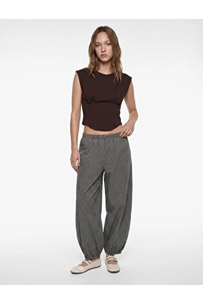 Koton Αμάνικο μπλουζάκι από βαμβάκι με λεπτομέρεια κορσέ με λαιμόκοψη