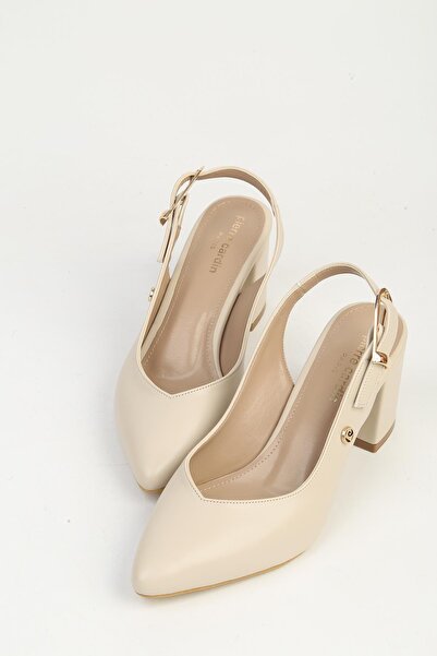 Pierre Cardin Μπεζ γυναικεία παπούτσια με τακούνι PC-55796