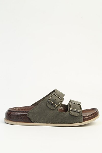 Pierre Cardin Γυναικείες Παντόφλες Χακί Nubuck PC-7935