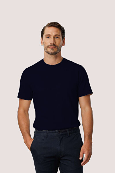 İgs Navy Blue 100% Cotton Men's T-Shirt – Crew Neck