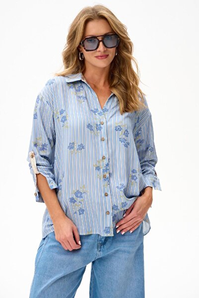 Blue Shadow Cămașă de damă Paula, albastru deschis, 40/42