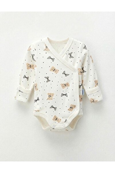 MiniKids Κορμάκι ML, Bear and Butts, λευκό