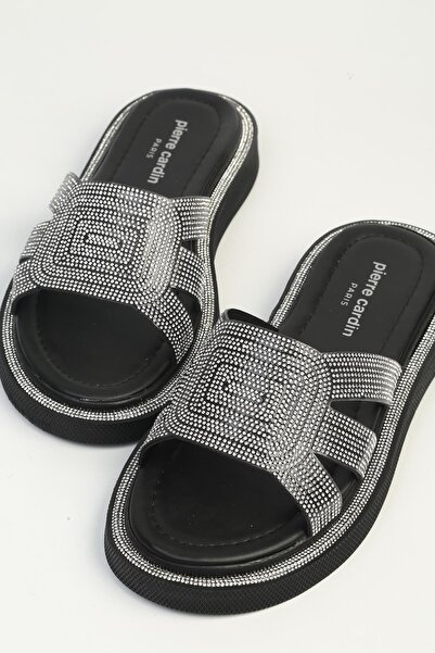 Pierre Cardin Μαύρες γυναικείες παντόφλες PC-7908