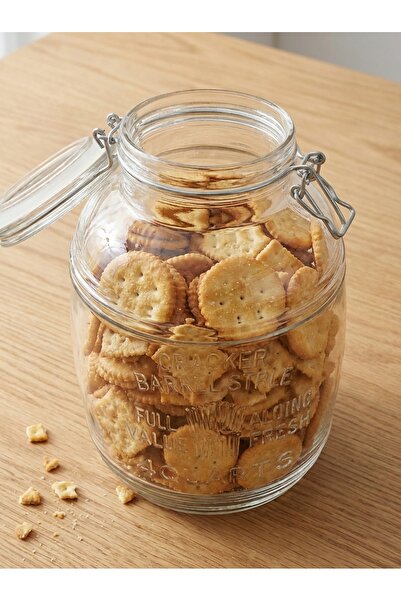 Living Airtight Glass Jar with Silicone Gasket and Metal Lock,4.2 L