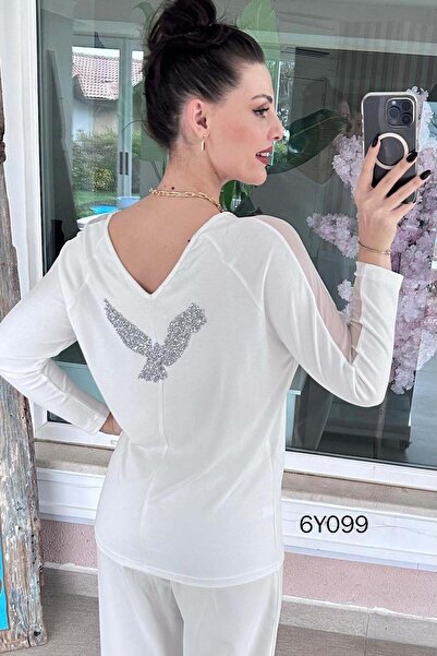 İnce Topuk Υφασμάτινη μπλούζα με στάμπα φράουλας 6y099