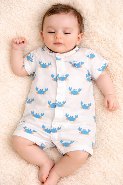 Necix's Baby Boy Summer Cotton Combed Cotton Fabric Jumpsuit 0-6 Months 5485 ...