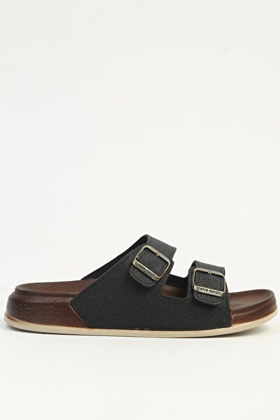 Pierre Cardin Γυναικείες Παντόφλες Μαύρες Γκλίτερ PC-7934