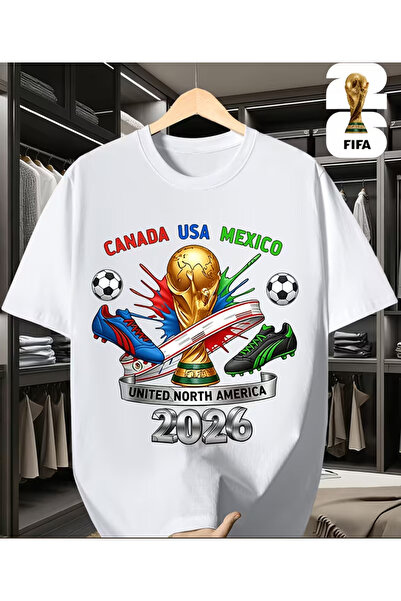 LİNA06 2026 USA-Canada-Mexico World Cup, FIFA Football-themed Fun Printed Men...