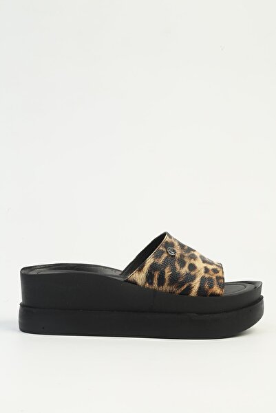 Pierre Cardin Γυναικείες παντόφλες με τακούνι Leopard PC-7858