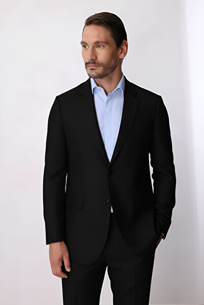 İgs Men's Black Bari (4 Drop) Classic Suit