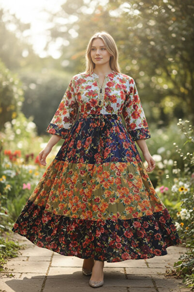 huna hur Elegant Indian Floral Dress