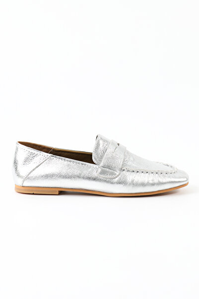 Tuna Genuine Leather Lame Women's Ballerina Shoes - Z263010