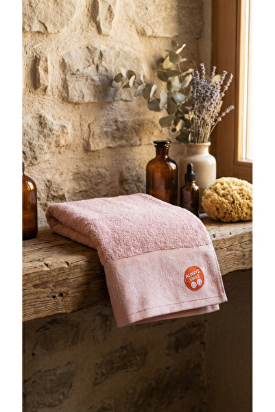 NIATEKS HOUSE Pink Bath Towel Set of 2 70X140 and 50X90 100% Cotton Soft Abso...