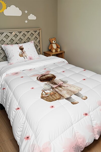 EVPANYA Πάπλωμα και μαξιλαροθήκη με σχέδιο "Χαρούμενη Συγκομιδή της Άνοιξης "