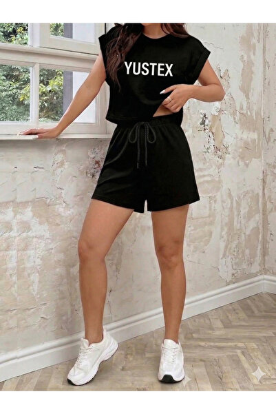 CANDERO Shorts - Women's Black Oversize Relaxed Fit High Waist Lace-Up Casual...