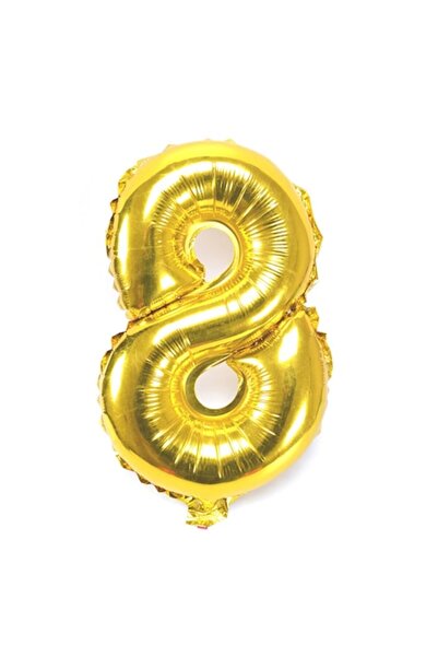Shop Carnaval Balon din folie, Numărul 8, Culoare auriu, 41 cm