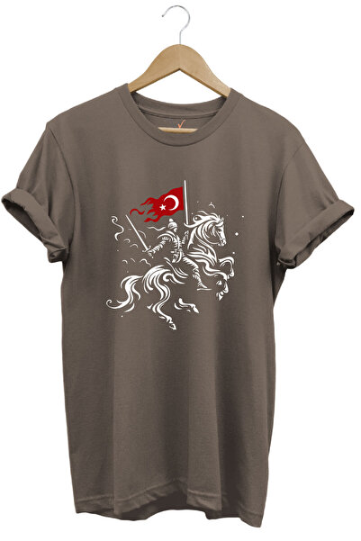 WİDİ Unisex Moon Star Τουρκική σημαία με σχέδιο ιπποβάτη με άλογο, τυπωμένο 1...