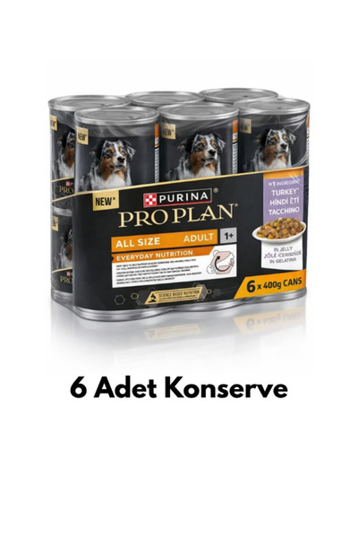 Pro Plan Purina Adult Hindi Etli Jöle İçinde Köpek Konservesi 6 x 400 g
